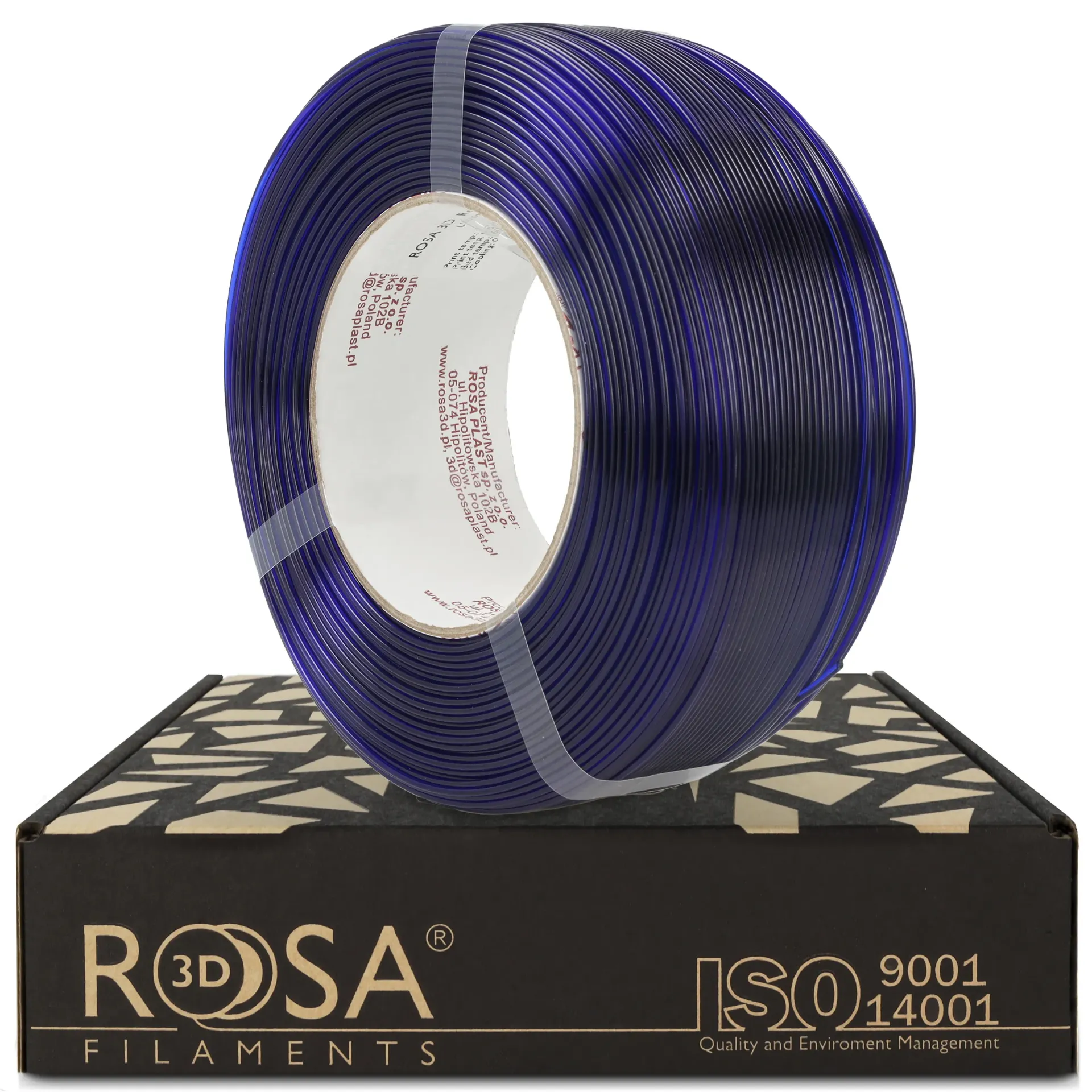 [4804] ROSA3D ReFill PETG HS Ultramarine Blue Transparent (1000 g)