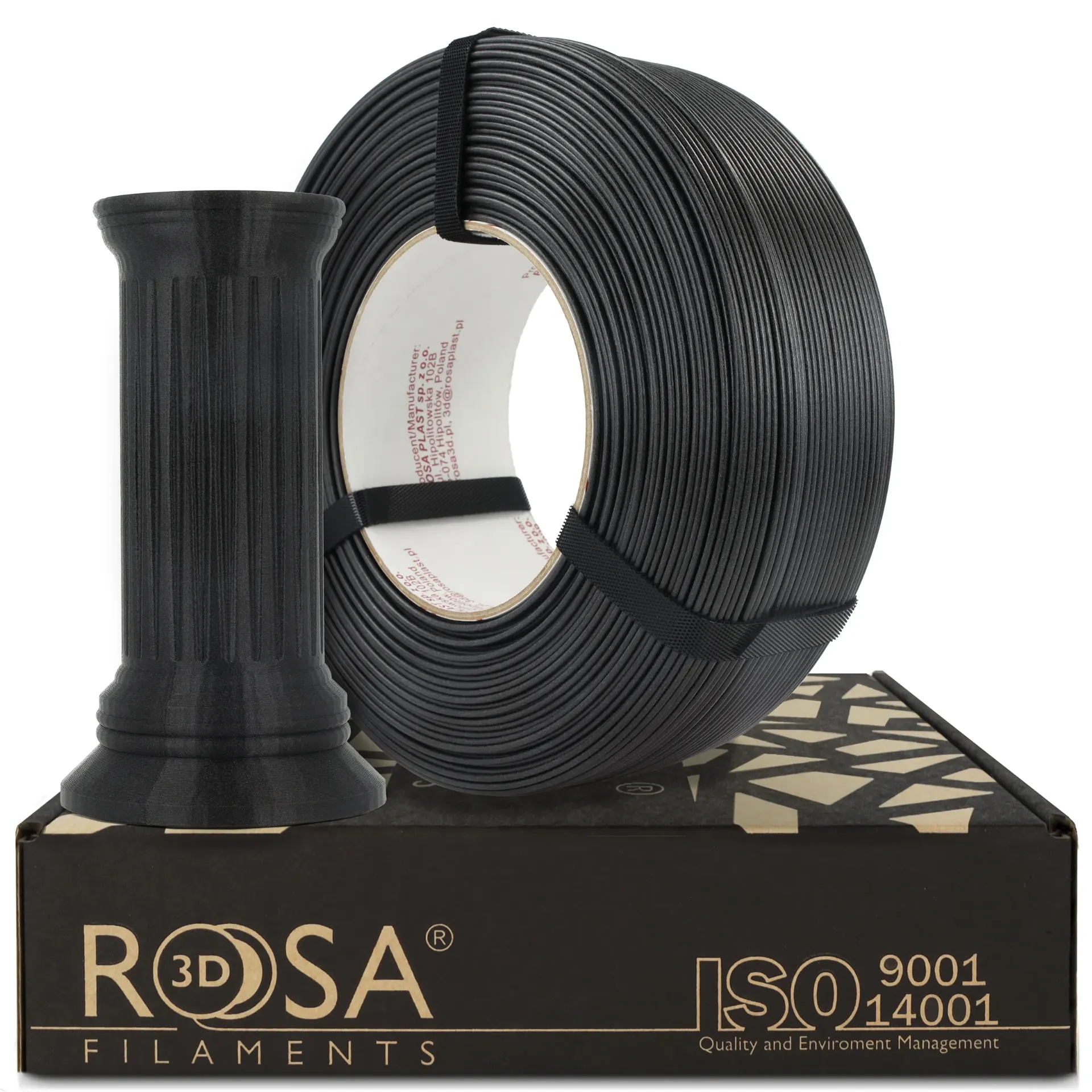 [4788] ROSA3D ReFill PETG Structure HS Schwarz (Black) (1000 g)