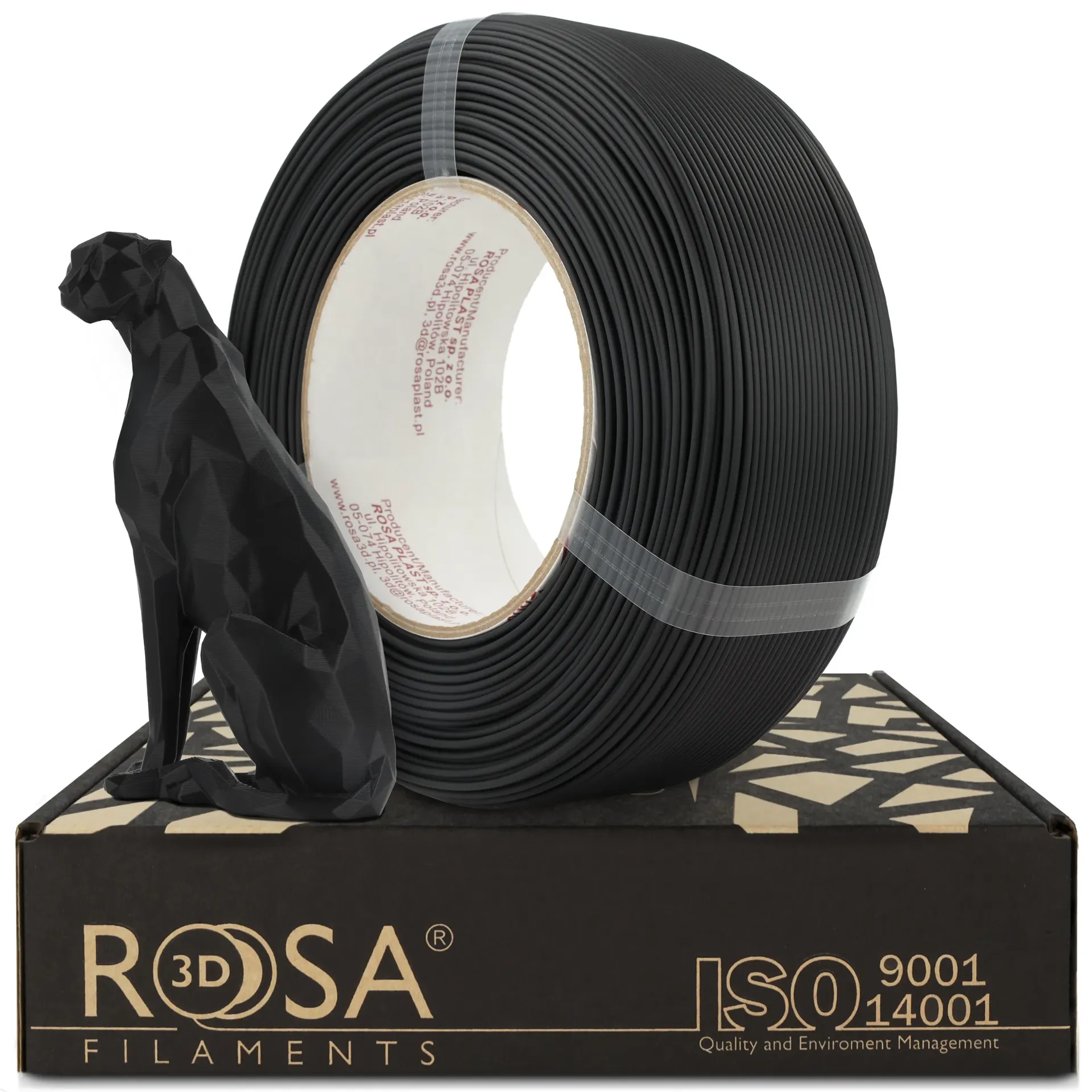 [4766] ROSA3D ReFill PLA Speed Matt PLA Speed Matt Black (1000 g)