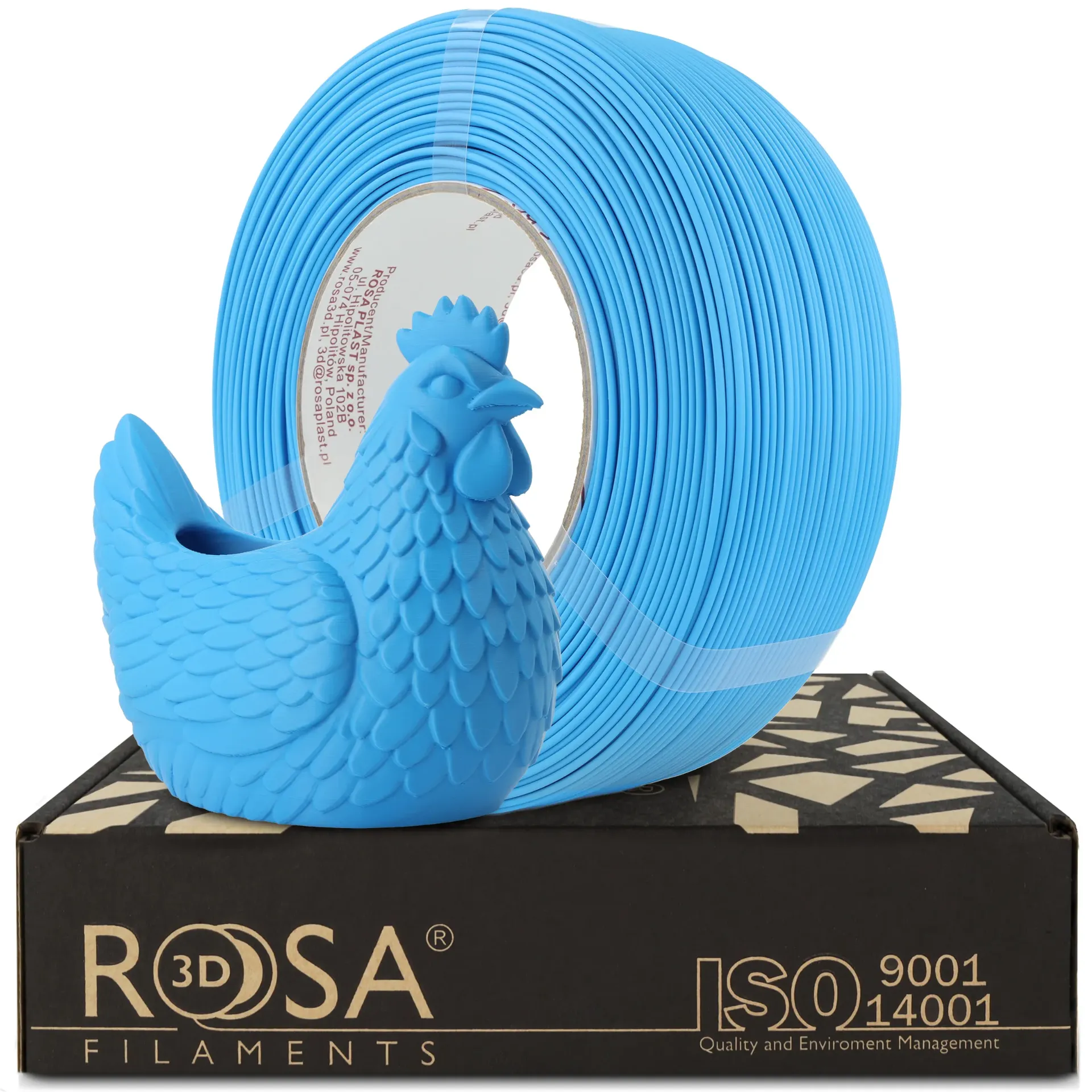 [4812] ROSA3D ReFill PLA Speed Matt Clear Blue (1000 g)