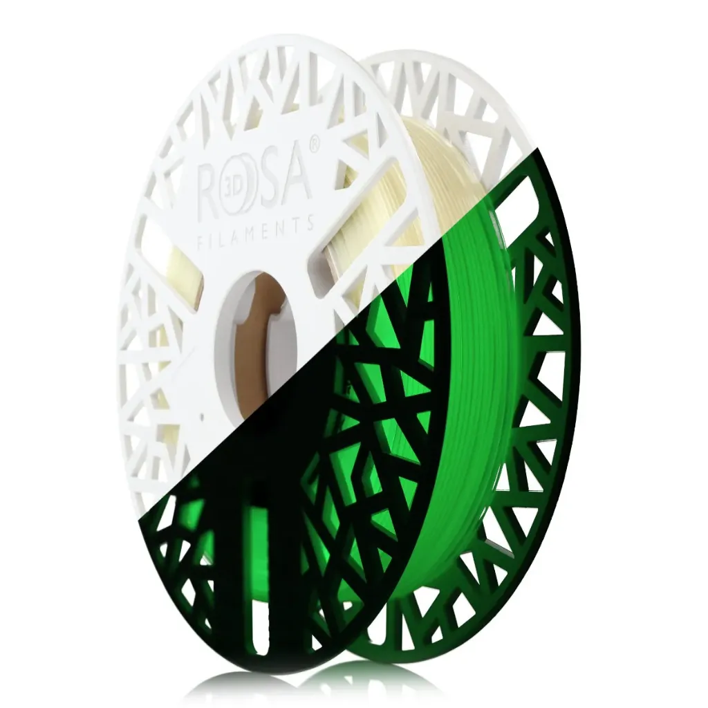 [3227] ROSA3D Spule PLA Starter Dunkelgrün (Dark Green) Glow in the Dark (500 g)