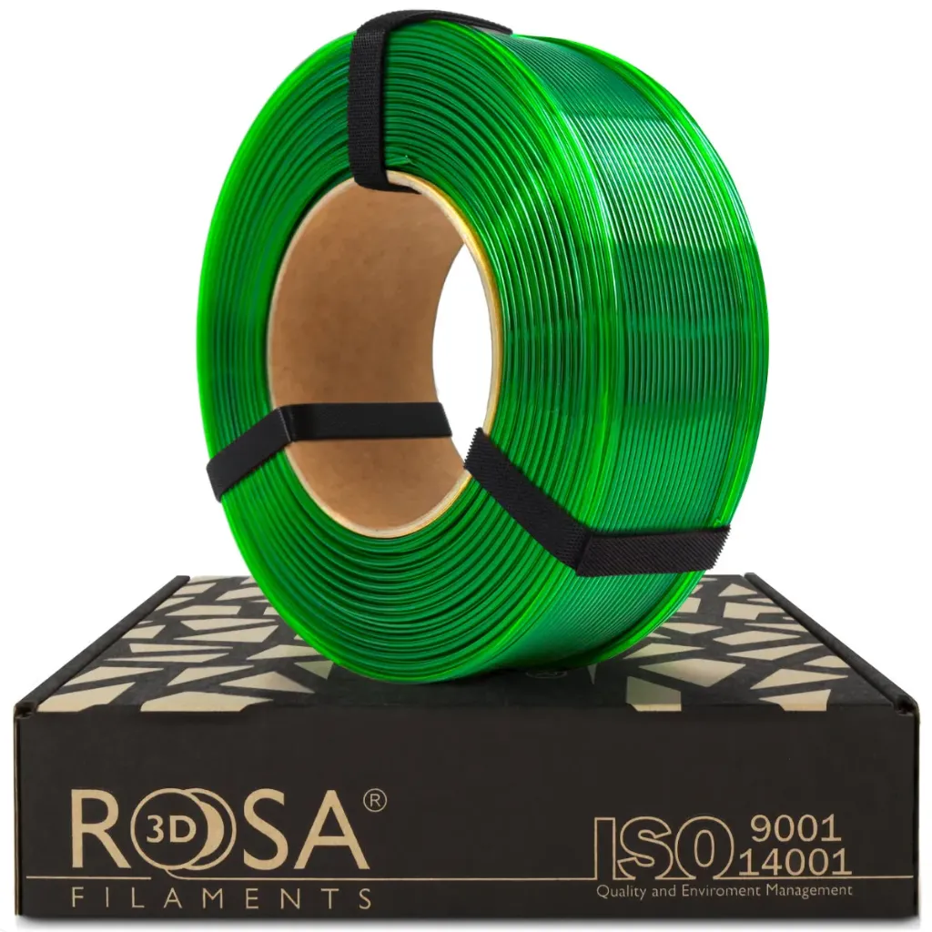 [3829] ROSA3D ReFill PETG HS Hellgrün (Light Green) Transparent (1000 g)