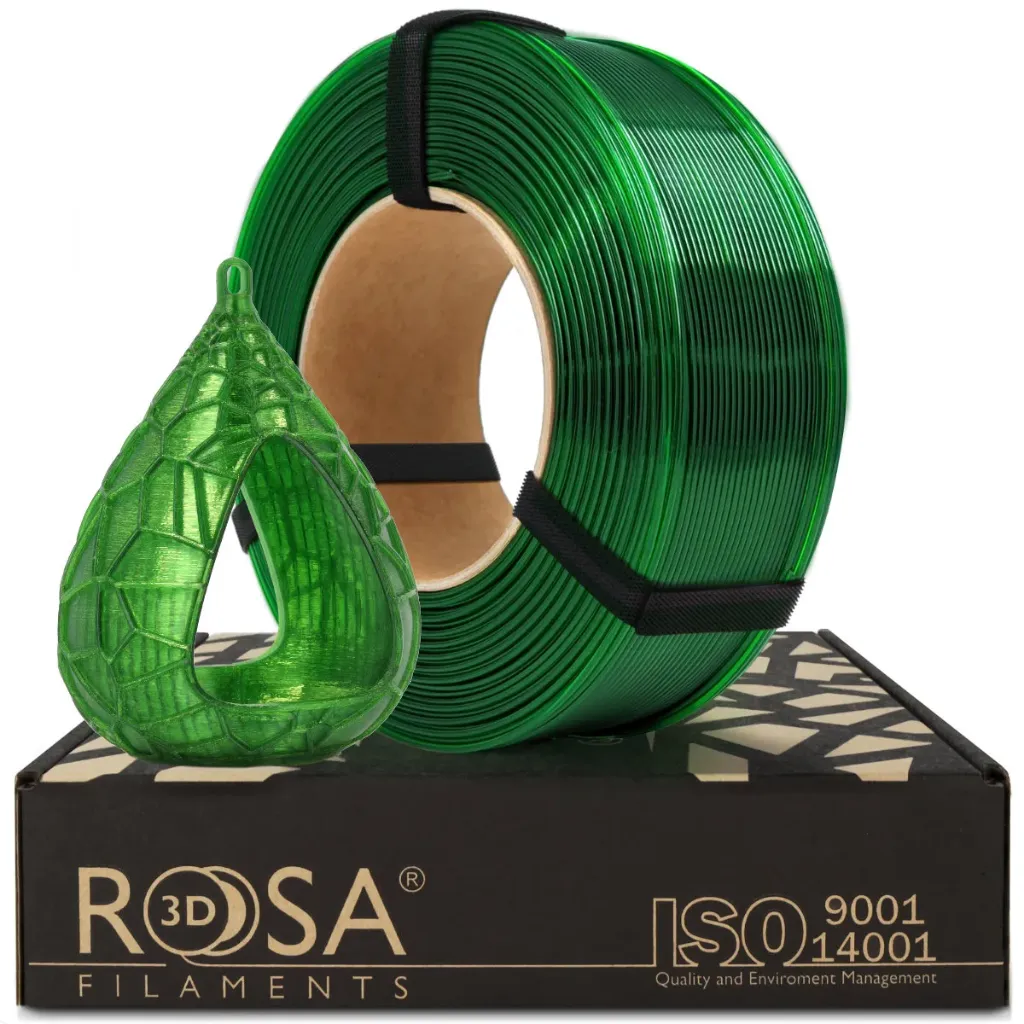 [3731] ROSA3D ReFill PETG HS Reines Grün (Pure Green) Transparent (1000 g)