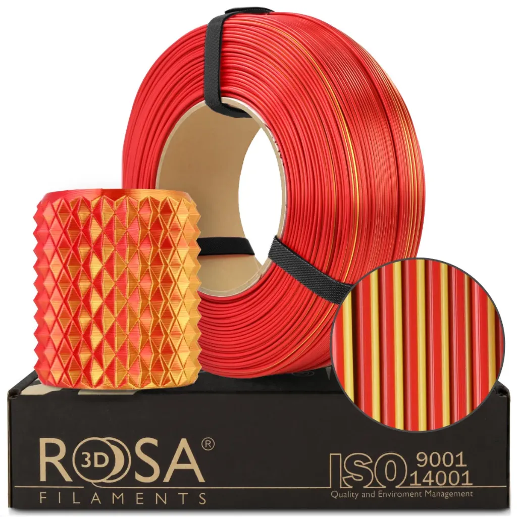 [4059] ROSA3D ReFill PLA Magic Feuer (Fire) Silk (1000 g)