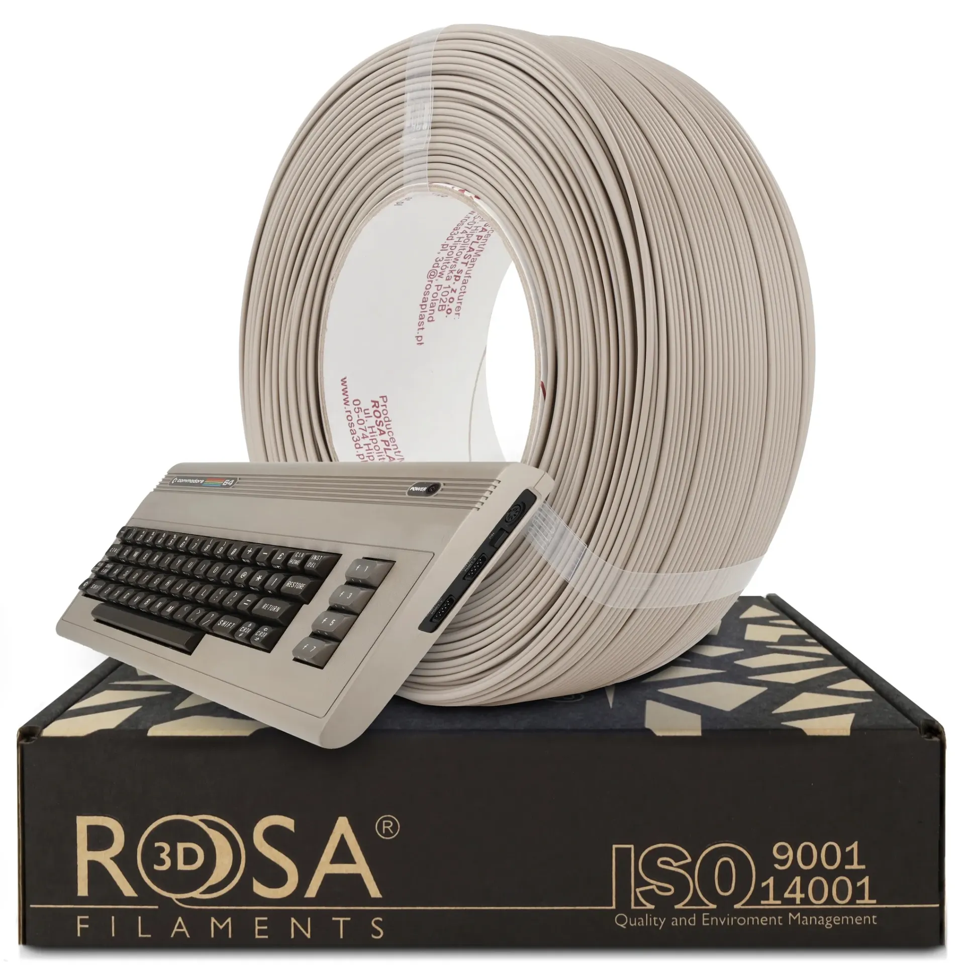 ROSA3D ReFill PLA Starter Computers 8bit Retro Gray (1000 g)